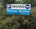 Dorcas Winkel aluminium bord op palen